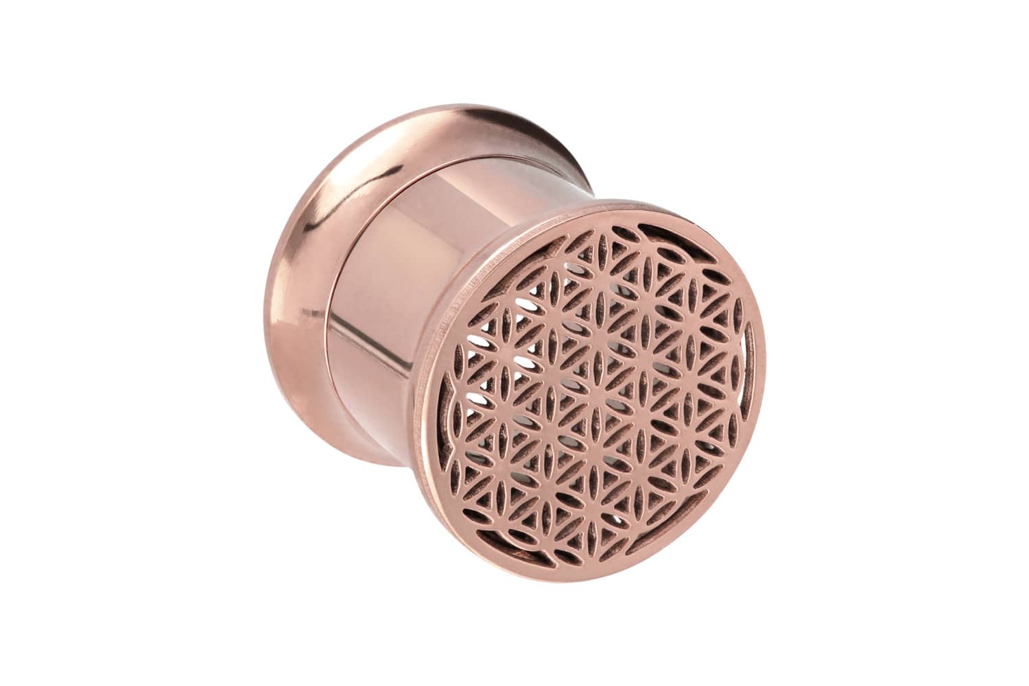 Chirurgenstahl Double Flared Tunnel BLUME DES LEBENS von Piercingline